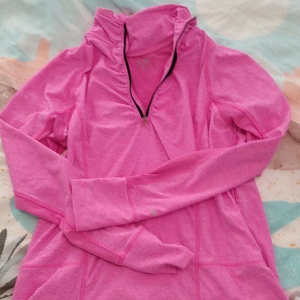 Champion Semi fitted pull on quarter zip, hot pink